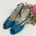 Salvatore Ferragamo  Teal Slingback Sandals 5 Photo 0