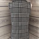 CHAPS Black & White Houndstooth Asymmetric Zip Sweater Vest Photo 3