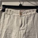 Juicy Couture Women's  White Linen Cropped Capri Pants Size 6 EUC #1876 Photo 2