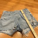 Abercrombie & Fitch  curve love The 4”mom high rise jean shorts size 34/18 . Photo 8