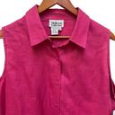 Style & Co  Collections Top Sz 16 100% Linen NWT Button Down Sleeveless Collared Photo 1