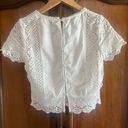 Abercrombie & Fitch ABERCROMIE & FITCH White 100% Cotton Crochet Eyelet Top Size Small Photo 5