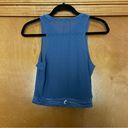 Zyia  Active Calm Blue Luxe Strappy Mesh Tank Top Photo 5