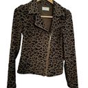 Z Supply  | Charley Leopard Motorcycle Jacket \ French Terry | Size Small Photo 6