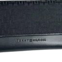 Tommy Hilfiger  TRIFOLD WALLET Black TH Logo Snap Card ID Jacquard Faux Leather Photo 6