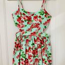 Trixxi Mint green floral cutout dress Photo 0