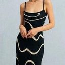 The Black Wave Mermaid Hem Knit Midi Dress Size 0 Photo 0