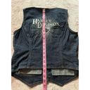 Harley Davidson Womens Vets Denim Sparkles Button Up Back Embroidered Size M Size M Photo 7