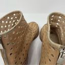 Loeffler Randall  Ione Beach Tan Leather Perforated Peep Toe Ankle Boots Shoes 6 Photo 5