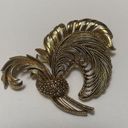 Oscar de la Renta Beautiful Vintage Signed Oscar Brooch Pin Gold Tone Feathers -  Photo 2