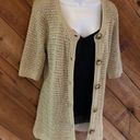 Michael Kors  all seasons gold open knit button down ca… Photo 6