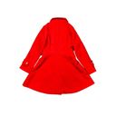 *New Elesol Pea Coat Womens Sm Red Gold Double Breasted Mid Length Dress Casual Photo 3