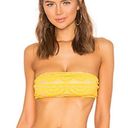 PilyQ  Lace Marigold Yellow Bandeau Bikini Top Revolve Size Medium M NWT Photo 0