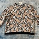 Anne Klein  Latte Combo Leaf Print Jacquard Puff Shoulder Sweater 3X Photo 2