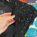 Scarlett  Nite Sweetheart Neckline Black Sequined Shoulders Cocktail Dress Size 6 Photo 4