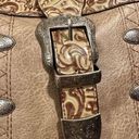 Justin Leather Buckle Taupe Western Crossbody Bag Photo 2