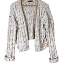 The Moon  & Madison Womens Cardigan Sweater Sz Large Chunky Confetti Cable Knit Open Photo 0