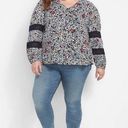 Lane Bryant  Blue Floral Button Front Blouse Sz.26/28 NWT Photo 0