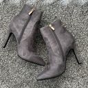 NWB! Suede Gray Ankle Boots Photo 7