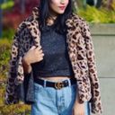 Candie's  | Mauve Faux Fur Leopard Print Jacket Photo 1