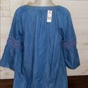 Crown & Ivy NEW  Chambray Boho Bell Sleeve Dress Photo 4