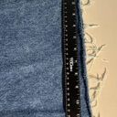 Mango MNG Denim Jeans Womens 14 Blue High Rise Wide Leg Baggy Frayed Hem Cotton Denim Photo 13