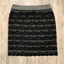 Sharagano  Women's Gray/Black Floral Lace Overlay Knee Length Pencil Skirt sz 10 Photo 0