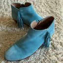 Sam Edelman Blue Suede Chunky Heel Bootie Photo 1