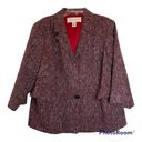 Doncaster  Burgundy Tweed Lined Blazer With Pockets Size 20W Excellent Condition Photo 0
