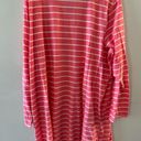 Croft & Barrow  Nightgown Women's 1X Pink Striped Long Sleeve Scoop Neck Photo 3