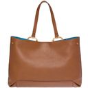 Miu Miu  Cognac Brown Gold Leather Satchel Photo 3