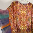 Susan Graver  QVC Poncho XL Psychedelic Colorful Boho Print Chiffon Photo 7