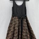 Free People  dress Gray Top with Chevron Knit Bottom Mini Dress M Photo 4