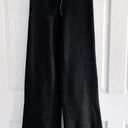 Molly Bracken  High Rise Black Knitted Flared Sweatpants Photo 0