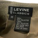 Larry Levine  Classics Womens Sz 14 Brown and Tan Herringbone Pencil Career Skirt Photo 4