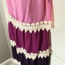 Amethyst Miin  Ombré Tiered Crochet Lace Chiffon Strapless Dress S Photo 11