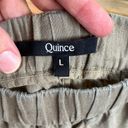 Quince  Women's Sage Green 100% Linen Pull On Pants Size L Photo 6