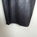 Spanx  Faux Leather Leggings Medium Black Cropped Capri Pull On Skinny Wide Waist Photo 11