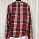 prAna  Red Plaid Percy Flannel Button Front Shirt Sz.L Photo 7