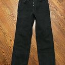 RE/DONE Redone Black High Waisted Straight Leg Jeans Photo 0