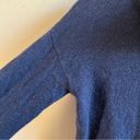 Everlane  Sweater Blue Heather Ink ReCashmere Button Mock Neck Sz XS GUC Preppy Photo 9