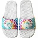 Puma NWT  COOL CAT SPORT  TIE DYE WHITE SLIP ON SLIDES SANDALS SZ-8 Photo 0