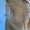 AG Adriano Goldschmied AG The Quinne Coated Hi Waist Cropp Flare Jeans Mustard Gold Size 31 Photo 7