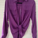 New York & Co. Purple Long sleeve Blouse Photo 1