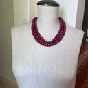 Statement Necklace Red Bead Multi Chunky Cosplay Beach Vaca Wedding Bride Tribal Photo 8