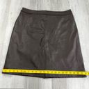 Jaclyn Smith Jacklyn Smith Brown Leather Mini Above Knee Eyelet Trim Zipper Back Skirt 14 Photo 14