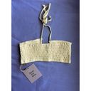 Free People Stone Fox Swim x  Meadow Top in Pale Banana Pique NWT Halter Bandeau Photo 4