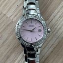 Seiko  Ladies Watch Crystal Embellishments Pink Dial Stainless Bracelet Date Photo 4