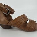 Miz Mooz  Ankle Strap Sandals Sz 38 Brown Leather Low Heel Photo 5