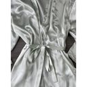 Oscar de la Renta  Pink Label Green Satin Robe Size L Photo 1